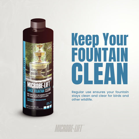 Microbe-LIFT Large Fountain Clear pump area showing reduced clogging.