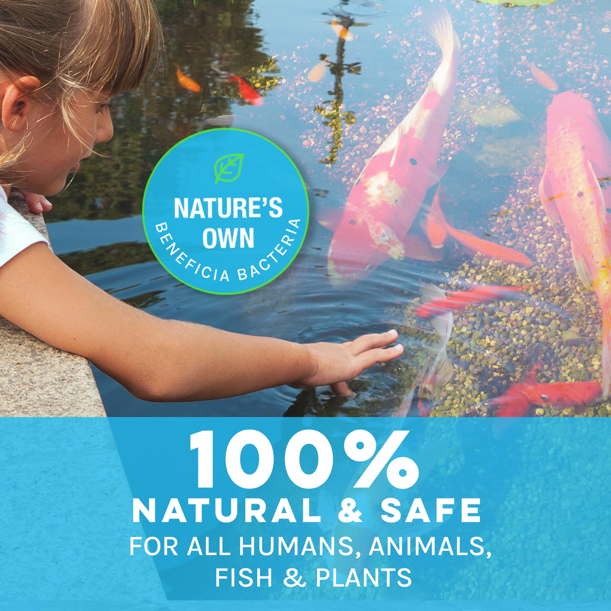 MICROBE-LIFT PL safe around people and pets during pond care.