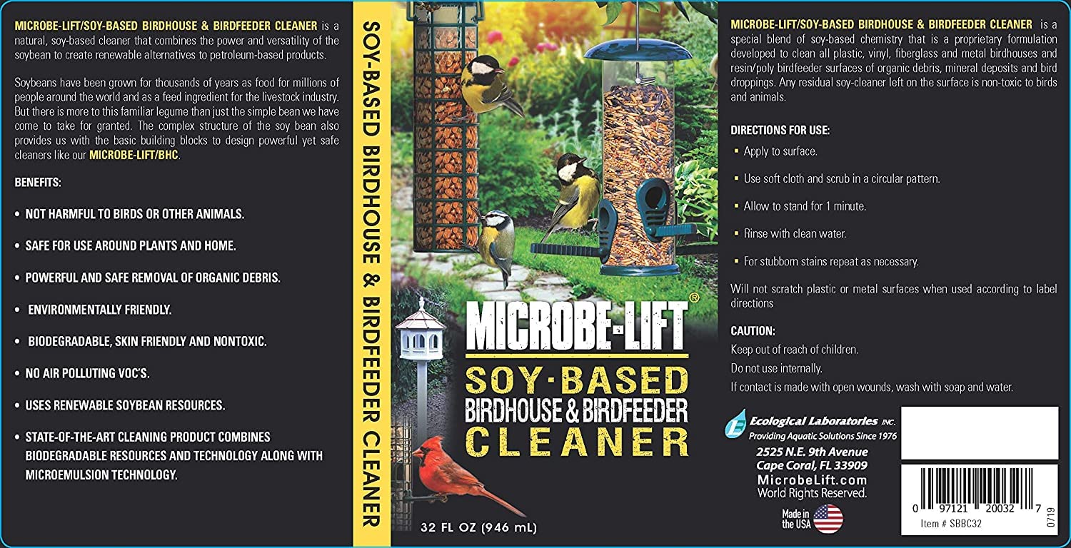 MICROBE-LIFT deodorizing action cleans odors around outdoor birding areas.