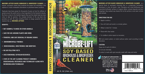 MICROBE-LIFT deodorizing action cleans odors around outdoor birding areas.