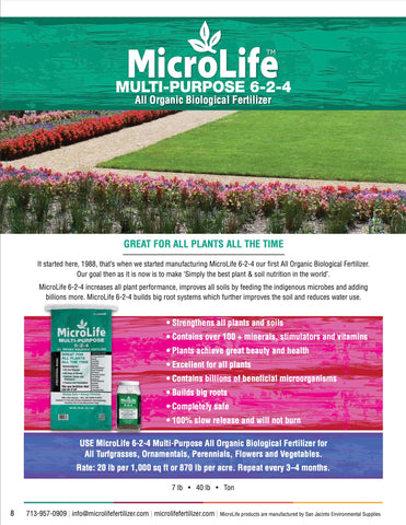 MicroLife 6-2-4 promotes larger root systems in plants