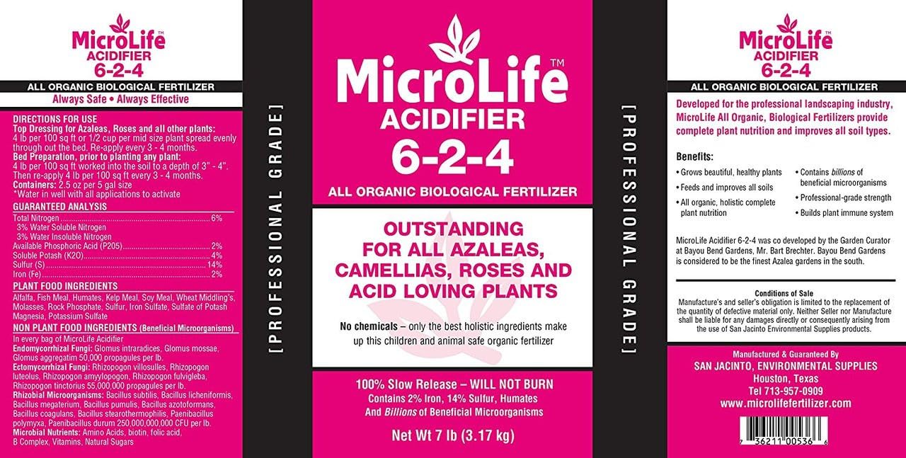 MicroLife Acidifier slow-release granules ready to feed acid-loving plants