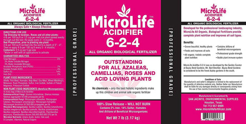 MicroLife Acidifier slow-release granules ready to feed acid-loving plants