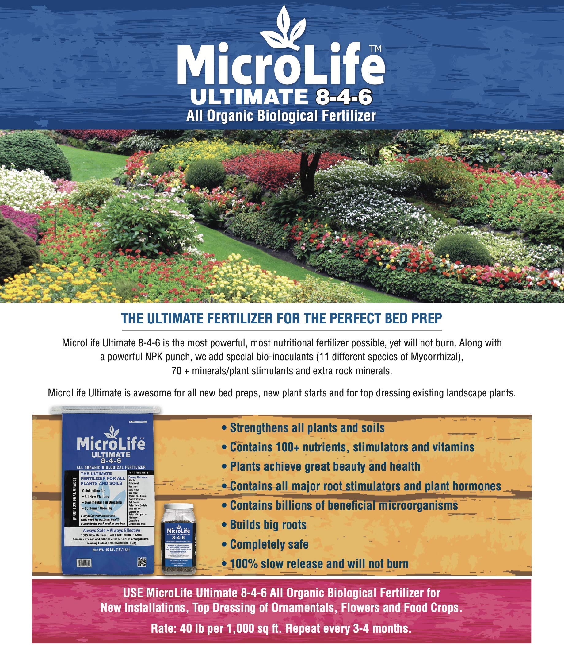 MicroLife Ultimate tree and bush care promotes long-term soil health and vigor.