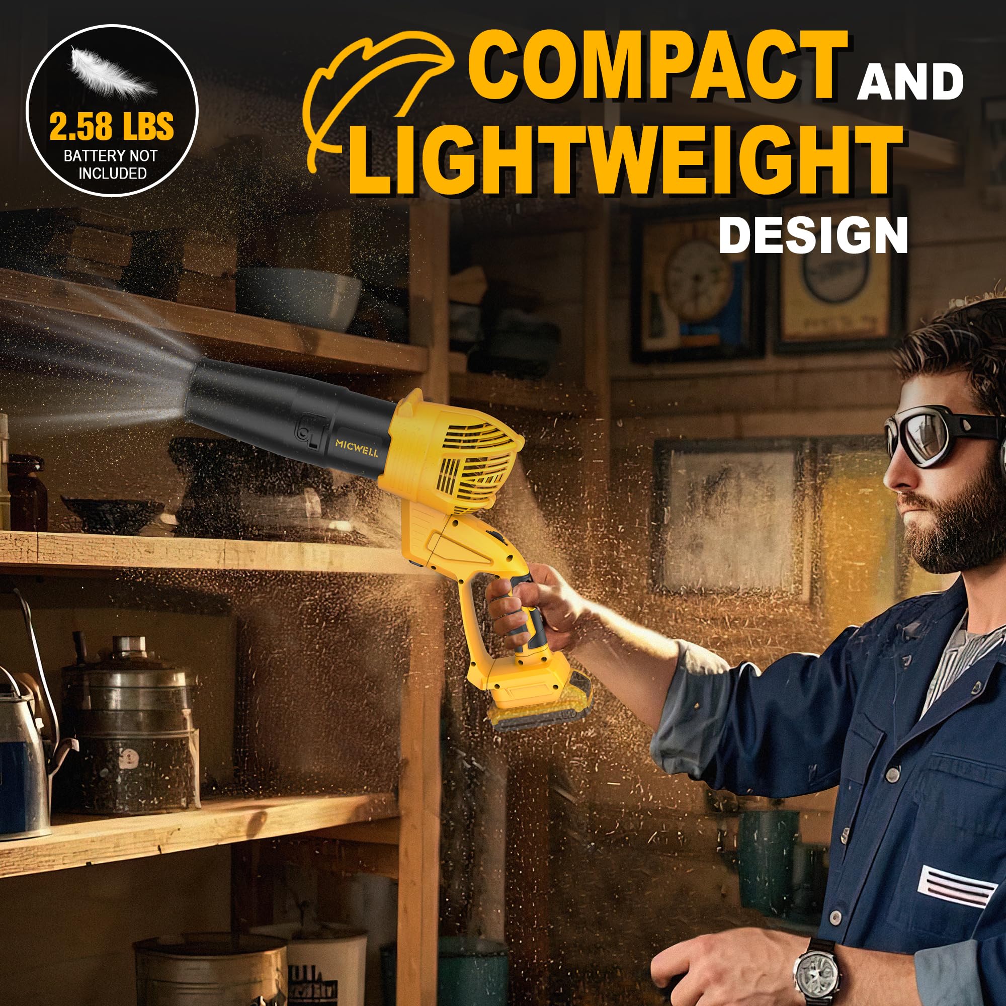MICWELL tapered nozzle concentrates airflow for targeted cleaning