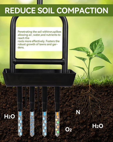 MICZG durable carbon steel tines penetrate compacted soil effectively.