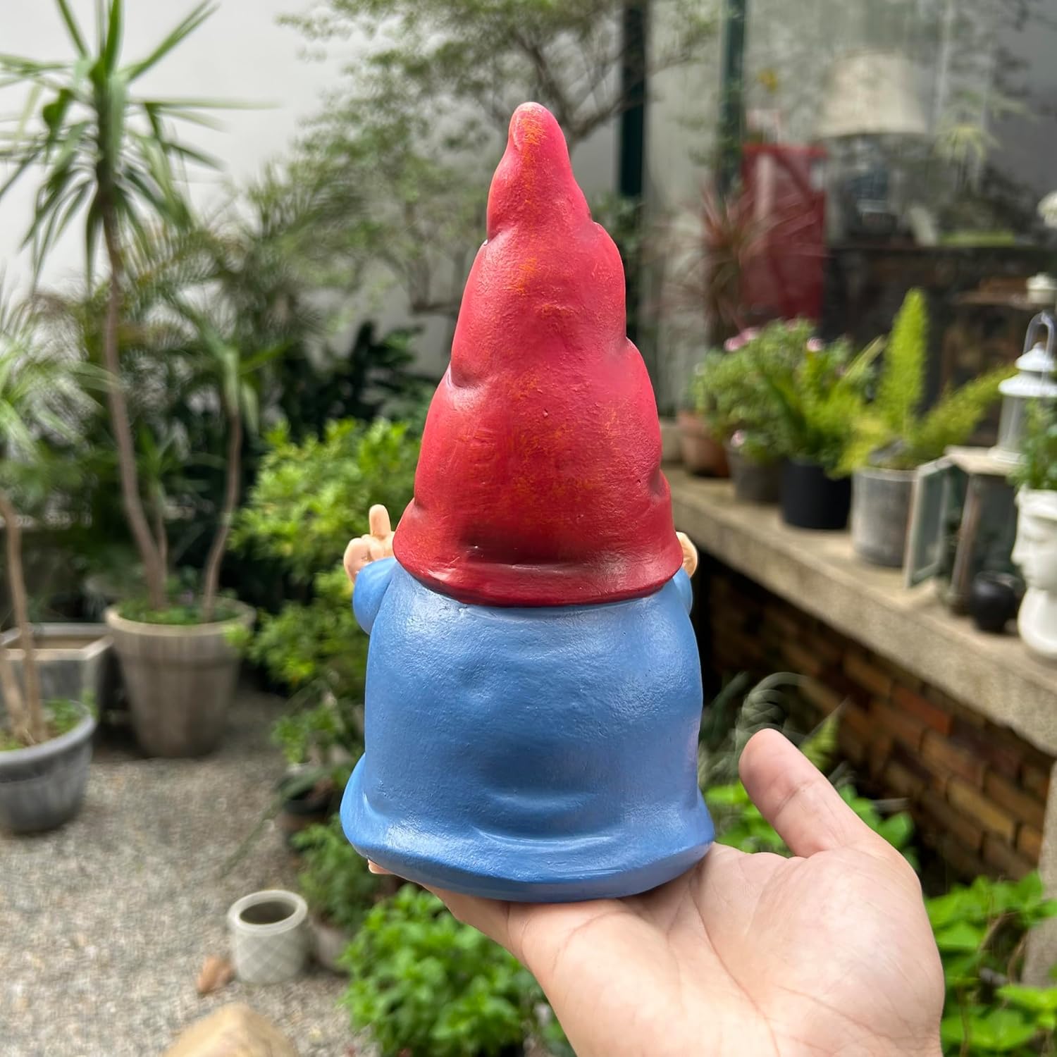 Middle Finger Gnome makes a funny gag gift for adults with a sense of humor.