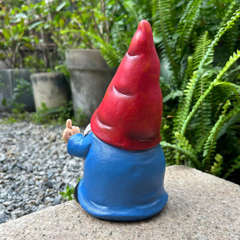 Middle Finger Gnome with vintage-inspired look adds conversation-worthy vibe to your space.