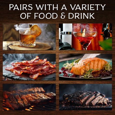 Smoked cocktail scene with Middleton Mixology maple chips
