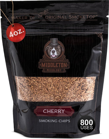 Middleton Mixology SmokeTop 4oz cherry chips for cocktails and smoky flavor