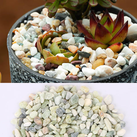 MIDELONG vase fillers river rocks create a natural, calm backdrop.