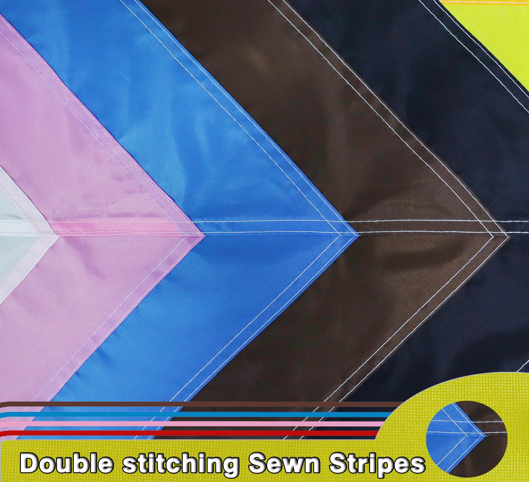 MIDLE 210D nylon with quick-dry coating, maintains color after rain or sun