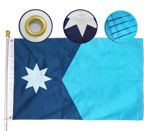MIDLE Minnesota flag embroidery star for vivid outdoor display