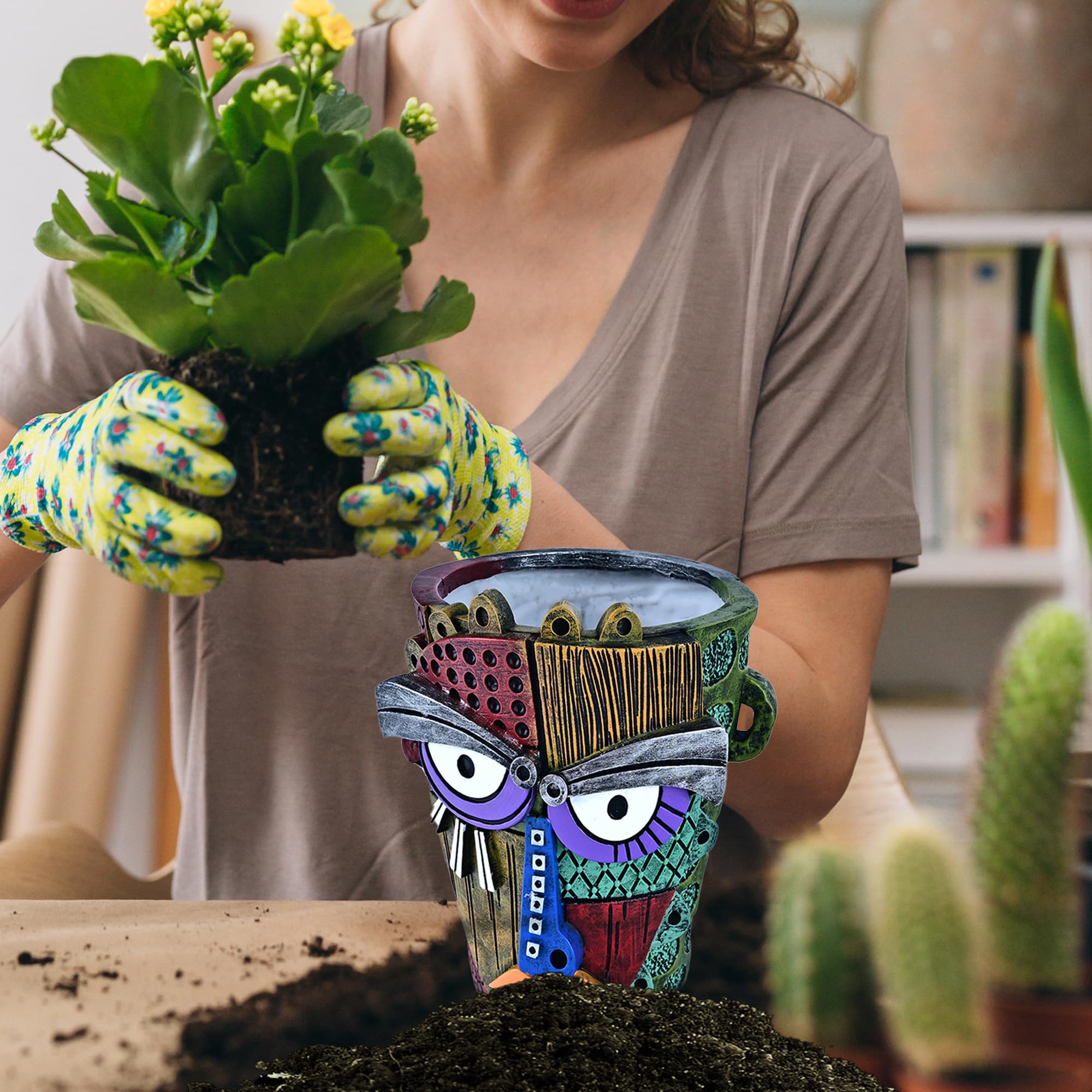 Midogaigai whimsical home decor planter elevates indoor or outdoor spaces