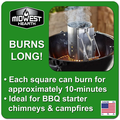 Midwest Hearth Fire Starter Squares ignite even when wet.