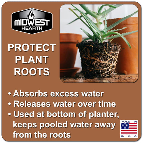 Midwest Hearth lava rocks close-up show porous texture for watering control