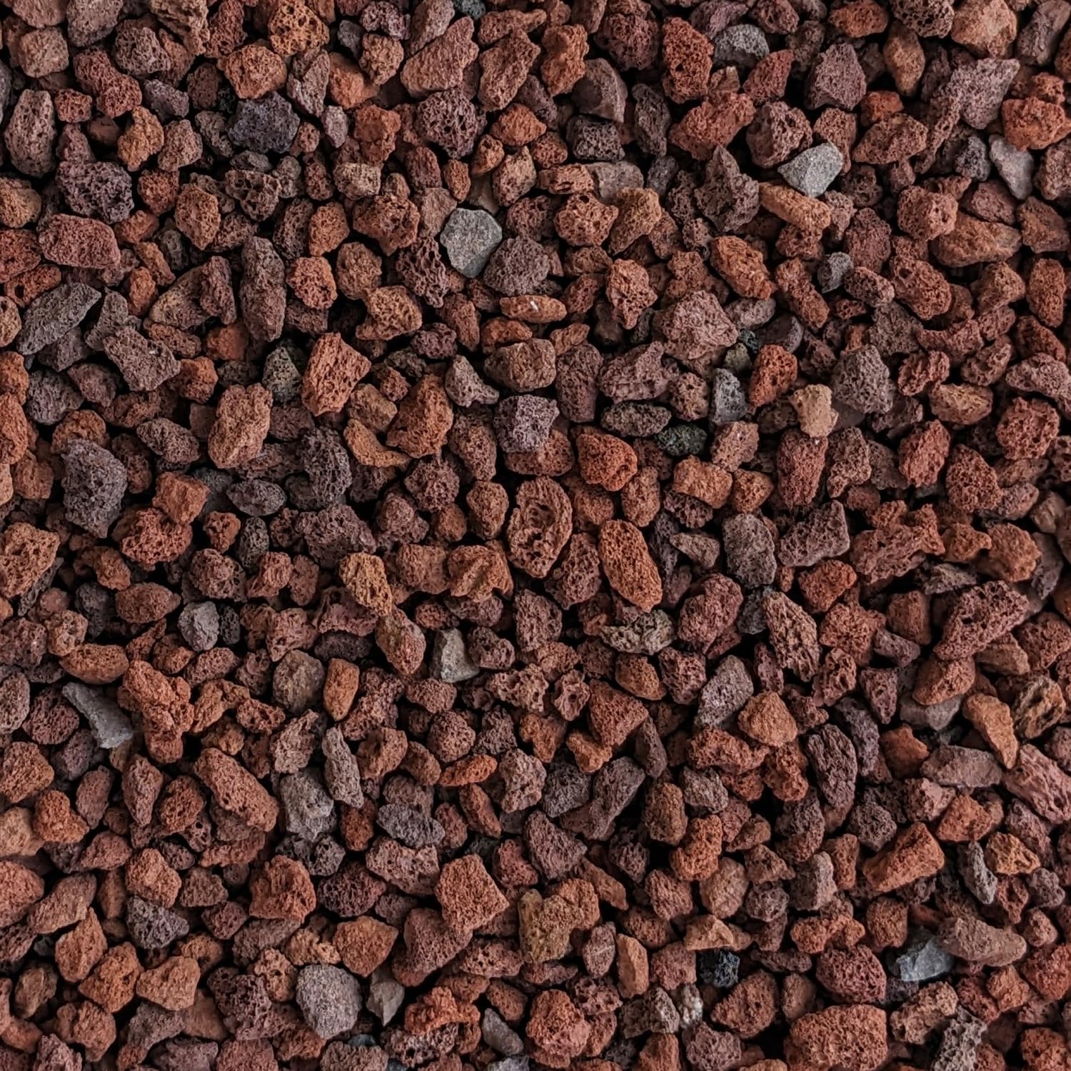 Midwest Hearth Red Lava Rocks for Plants 1/4 inch in a container improve drainage