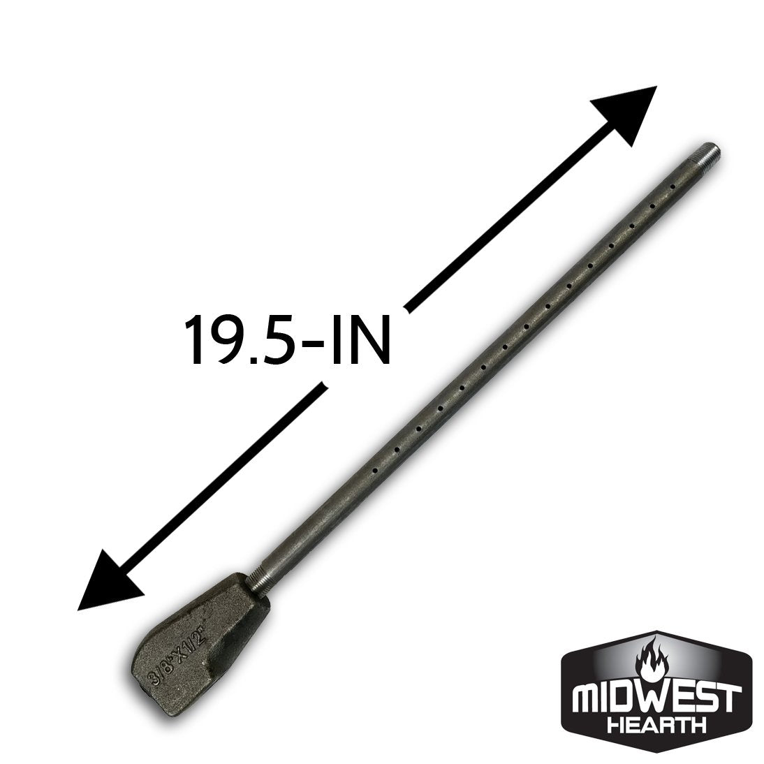 Midwest Hearth gas log lighter air/fuel mixer adjusts flame from radiant to blue