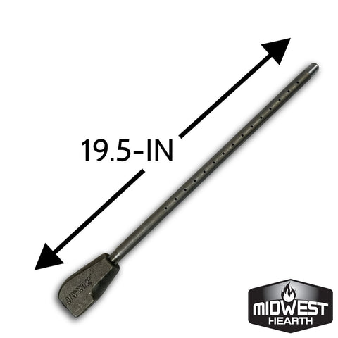 Midwest Hearth gas log lighter air/fuel mixer adjusts flame from radiant to blue