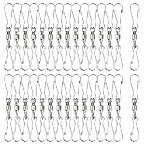 Mifengda swivel dual clips: 30-pack hangers for windsocks and decor.