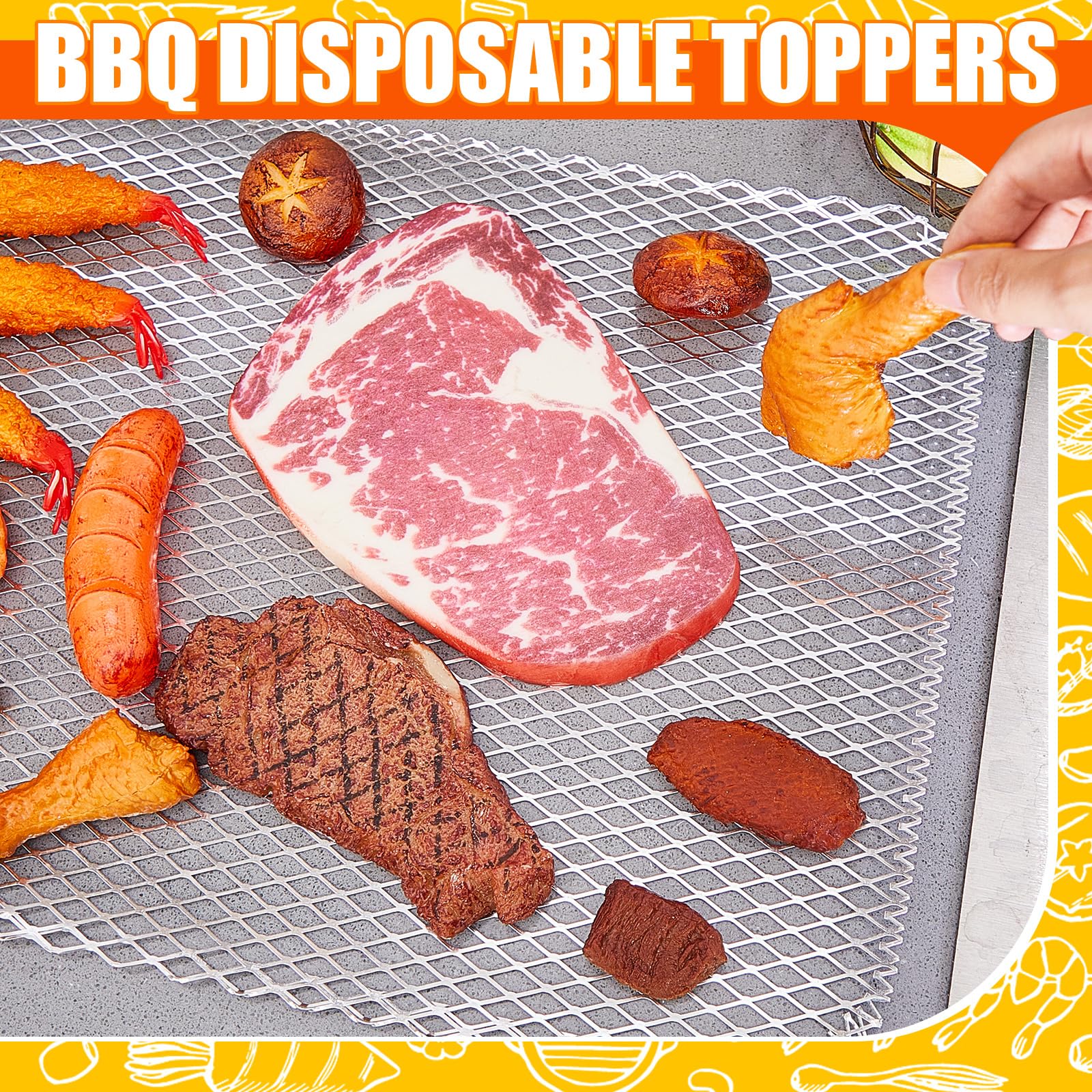 Mifoci BBQ mesh mat disposable sheets—no-wash convenience for outdoor cooks