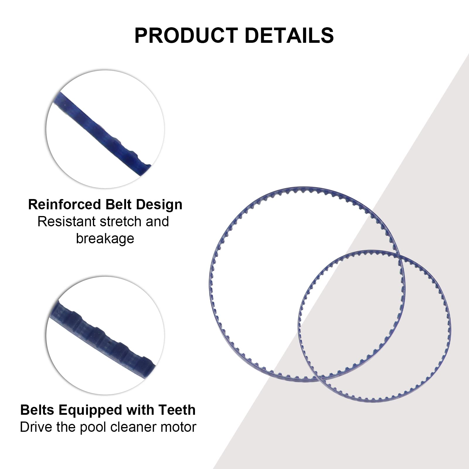 Mifyca belt kit overview showing small and large belts for easy replacements.