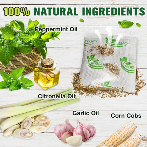 Migdracy natural citronella formula pack emphasizes plant based mosquito defense.