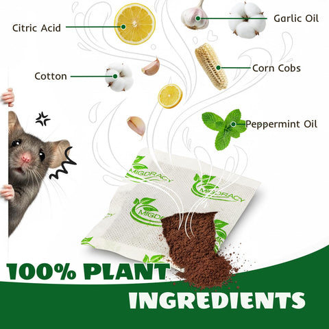 Migdracy peppermint mouse repellent pouch in attic helps keep pests away