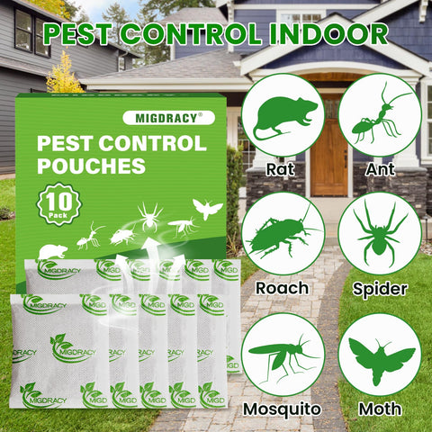 Migdracy pest control pouches in-use in living room for deterrence