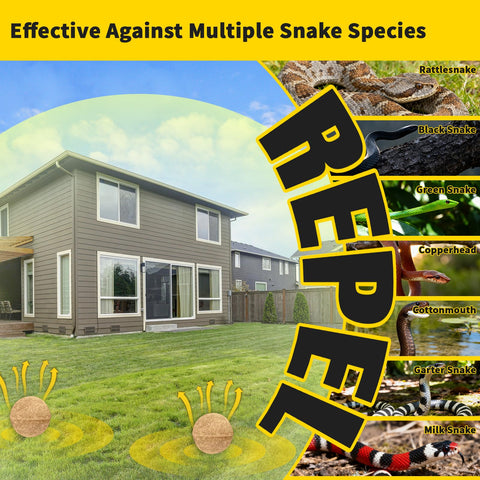 Migdracy scent-barrier deterrent emitting plant oils to repel snakes