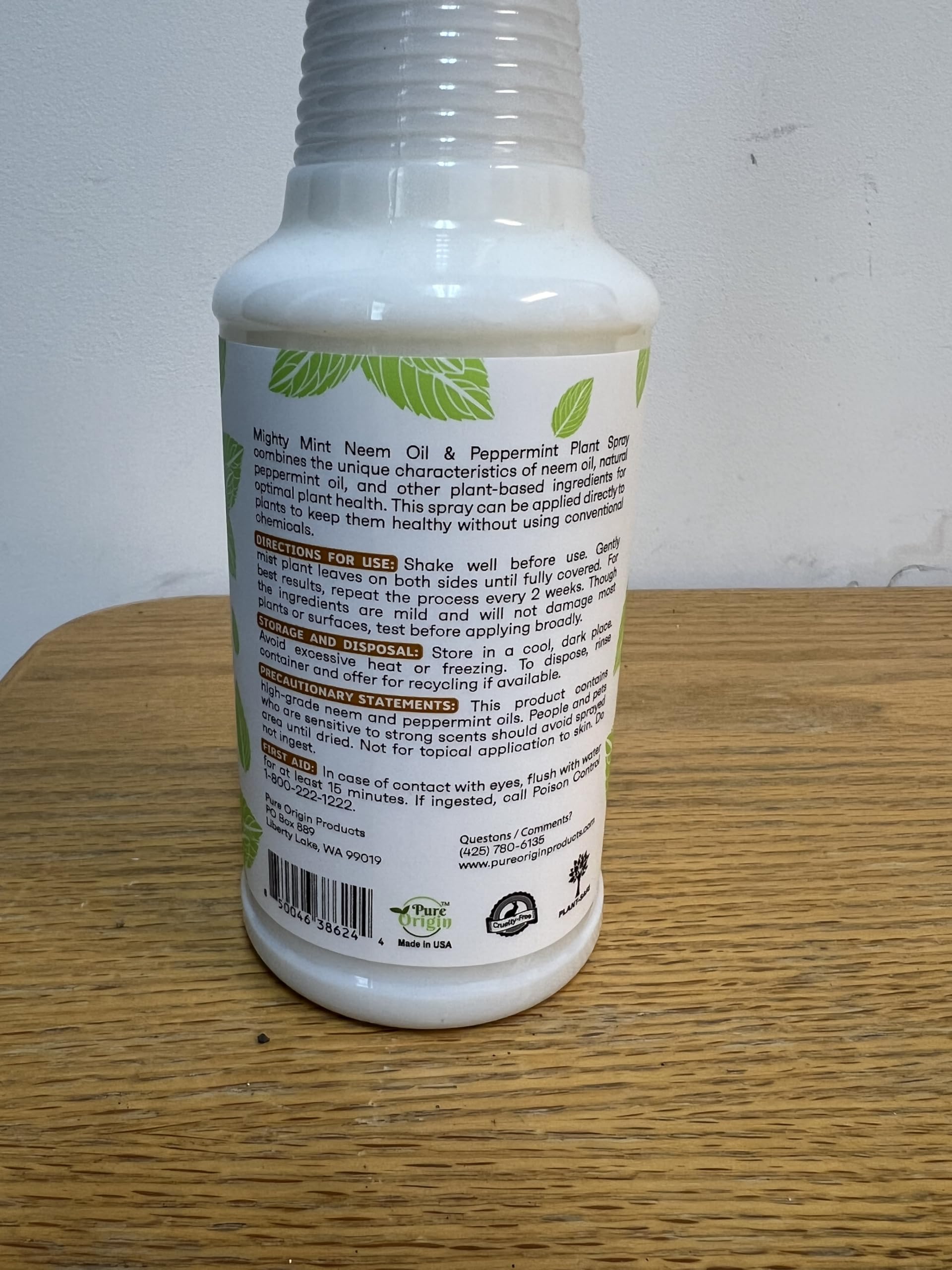 Mighty Mint neem oil and peppermint mix aroma around herbs.