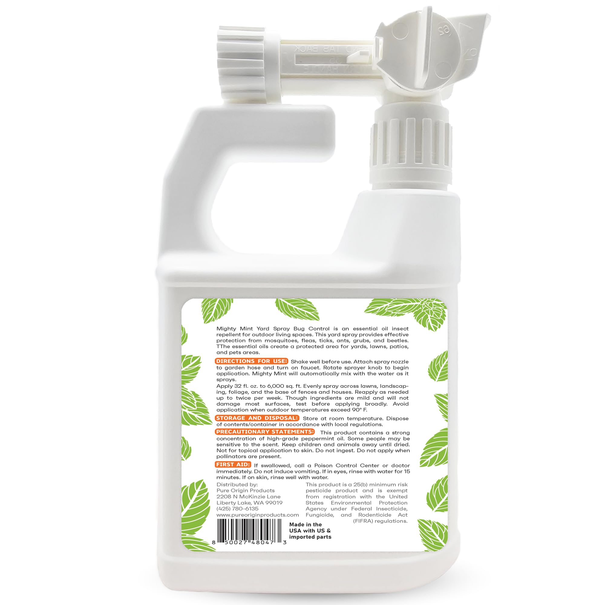 Mighty Mint 32oz bottle provides long-lasting outdoor pest protection