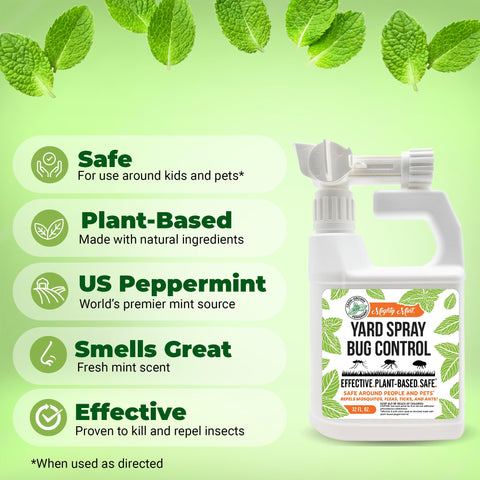 Mighty Mint hose attachment nozzle enables quick, even outdoor application
