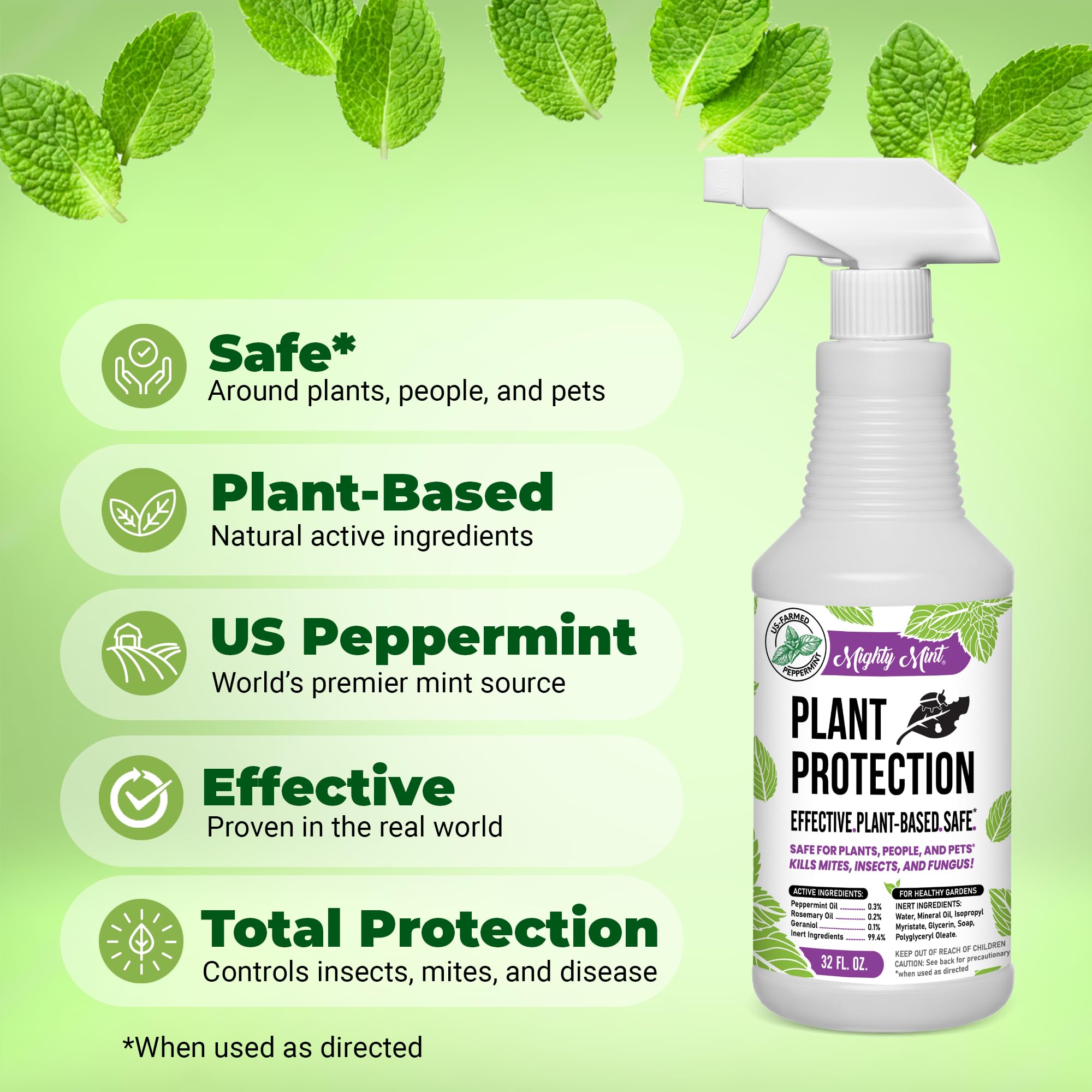 Mighty Mint outdoor garden protection helps deter gnats and mites.