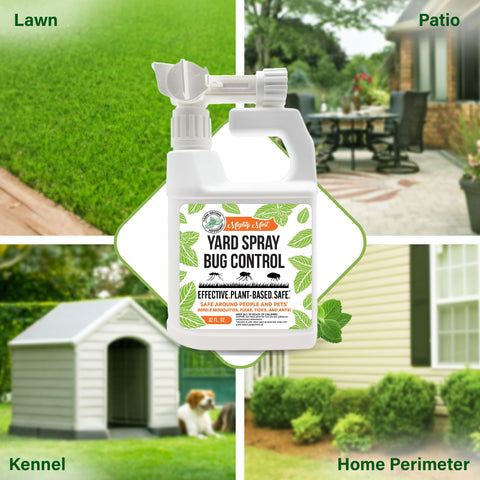 Mighty Mint outdoor pest barrier spray repels fleas, ticks, and mosquitoes