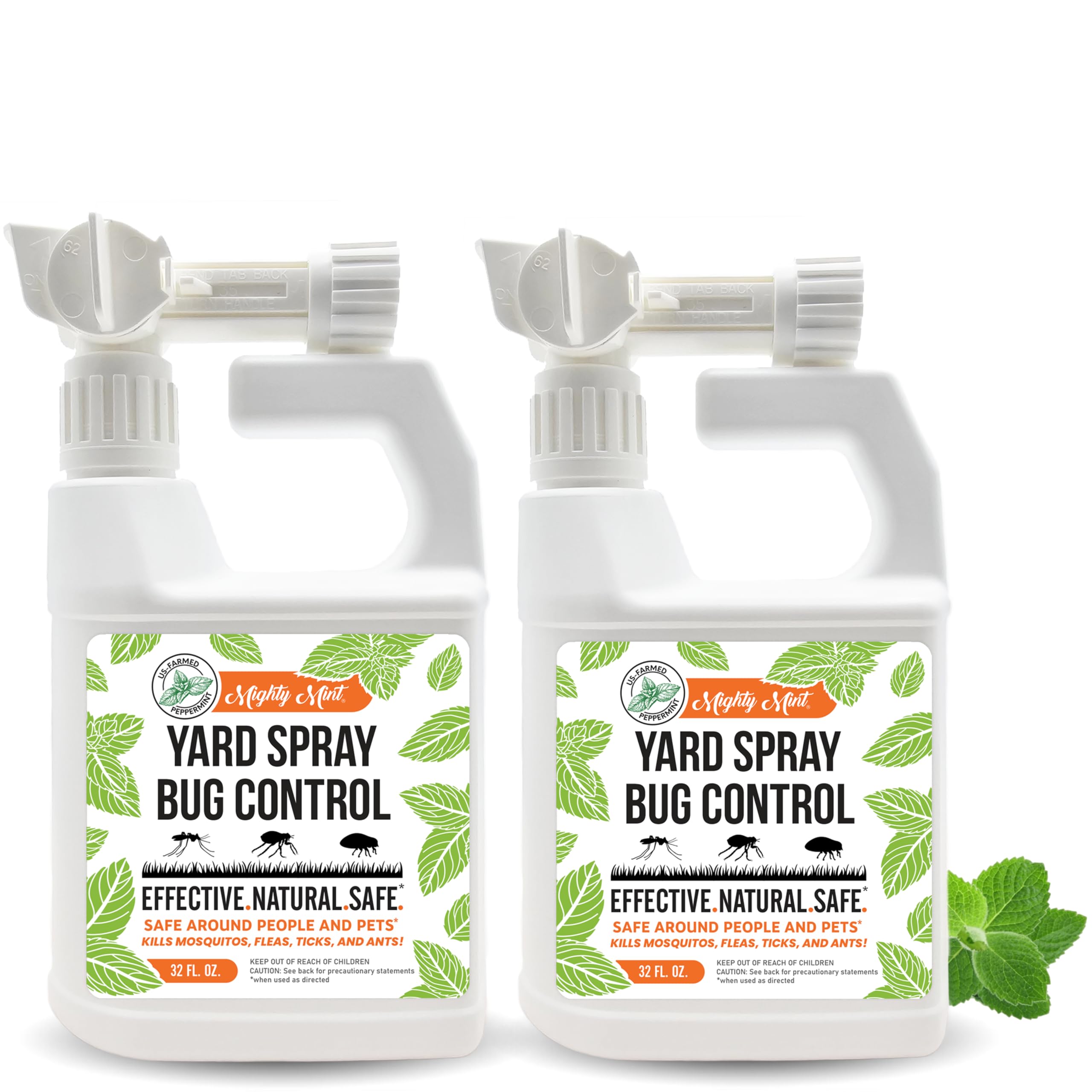 Mighty Mint outdoor spray bottle for pet-friendly yard pest control.