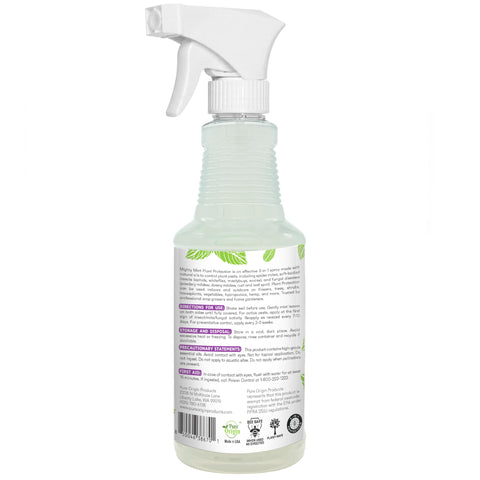 Mighty Mint Peppermint Oil with safe-use guidance for pets and people nearby.