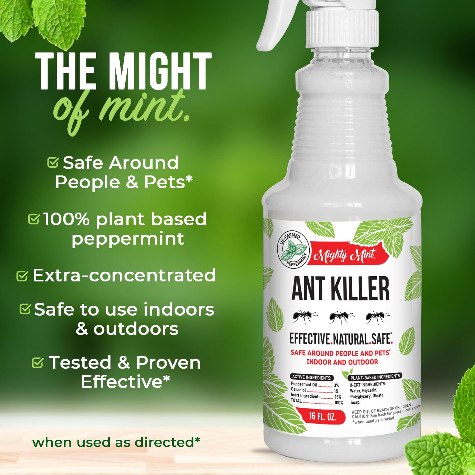 Fresh peppermint aroma from Mighty Mint leaves the air pleasantly scented