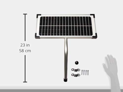 Mighty Mule 10W panel kit secure installation with steel support.