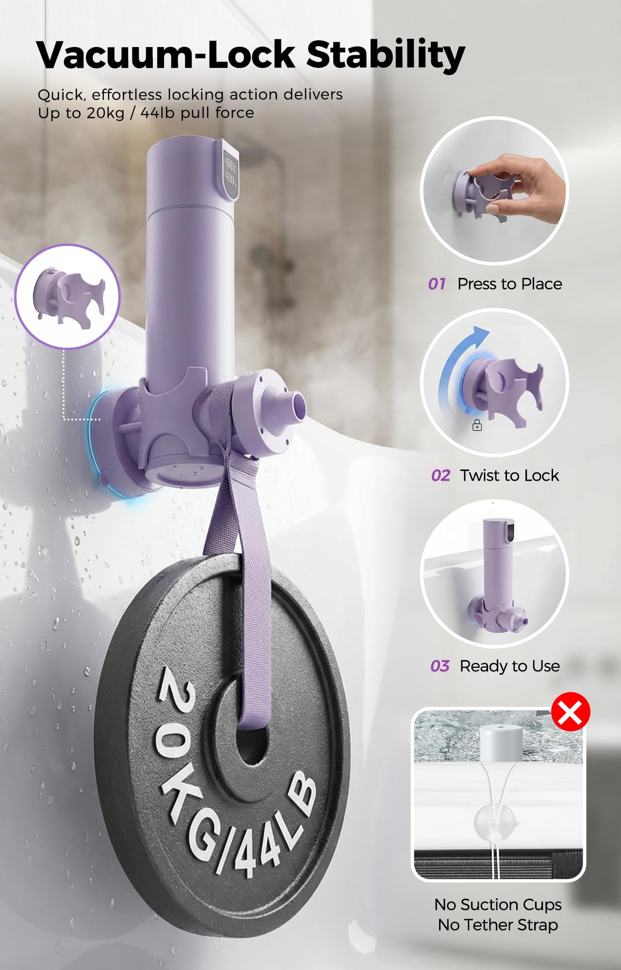 MightyKitten Bath Jet runs cordless for up to 70 minutes on High.