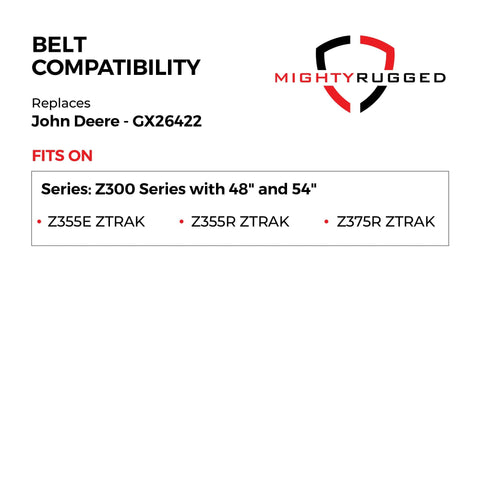MightyRugged aramid-cord belt construction for reduced wear and longer life