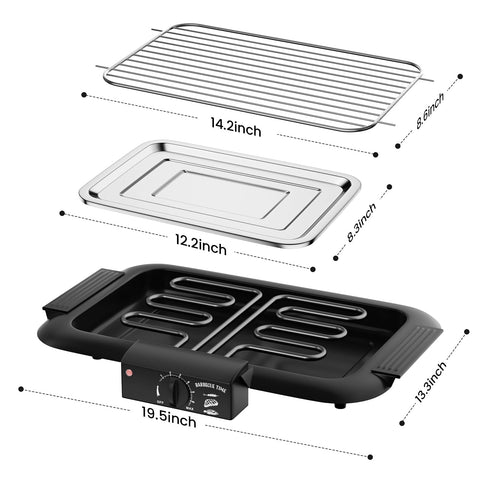 Mihoho electric grill demonstrates low-smoke design for indoor use
