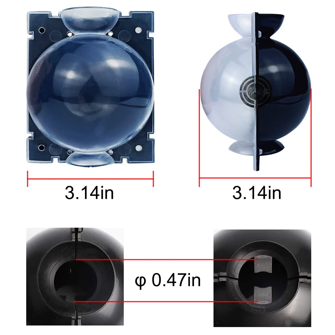 Miim clear grafting ball reusable for indoor and outdoor propagation.