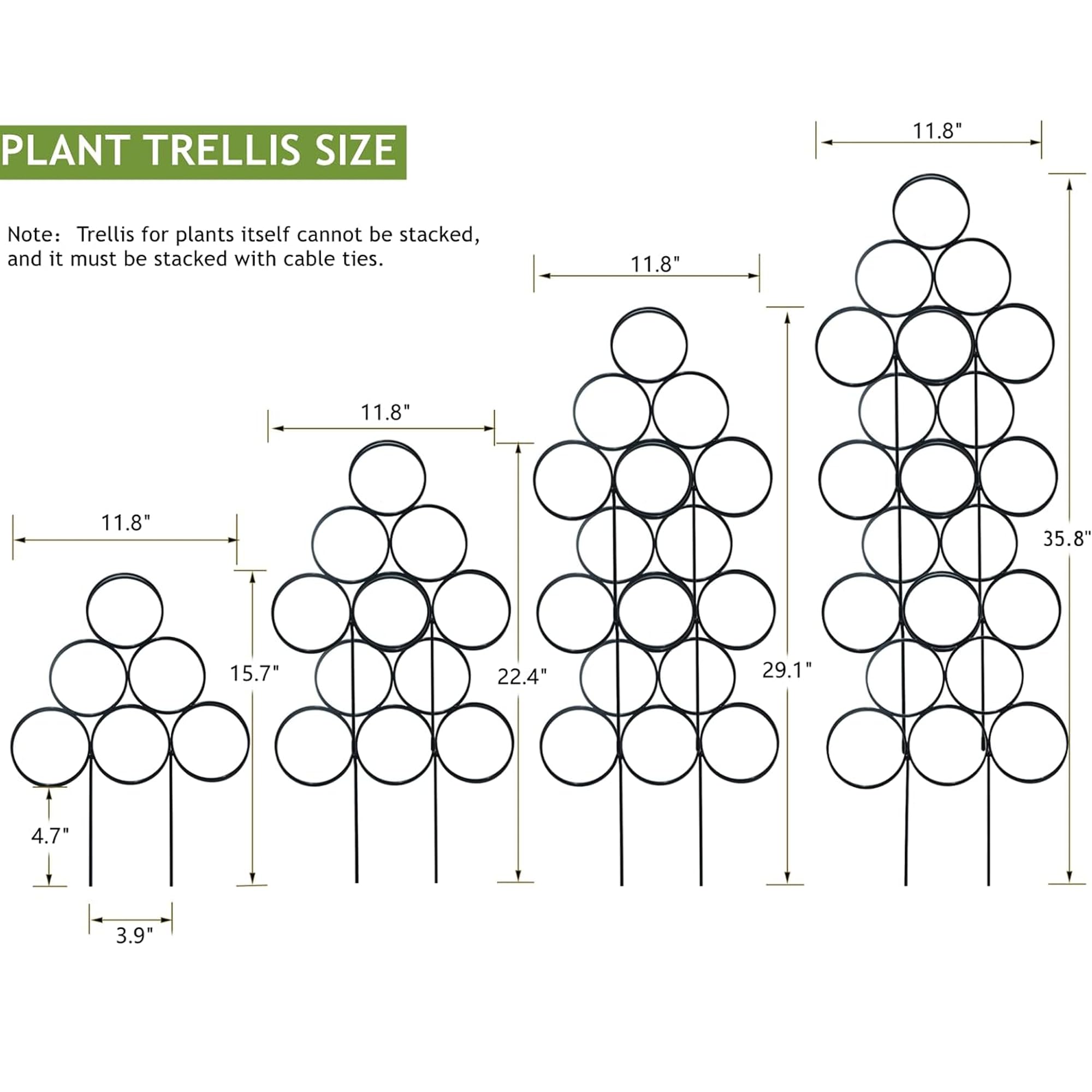 Close-up of MIJAYENV metal wire trellis highlighting durable coating and texture