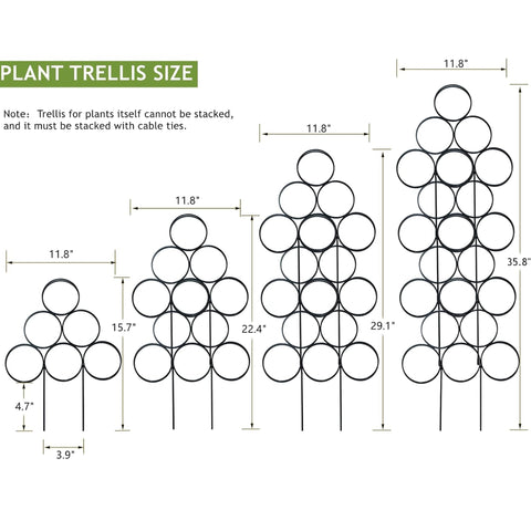 Close-up of MIJAYENV metal wire trellis highlighting durable coating and texture