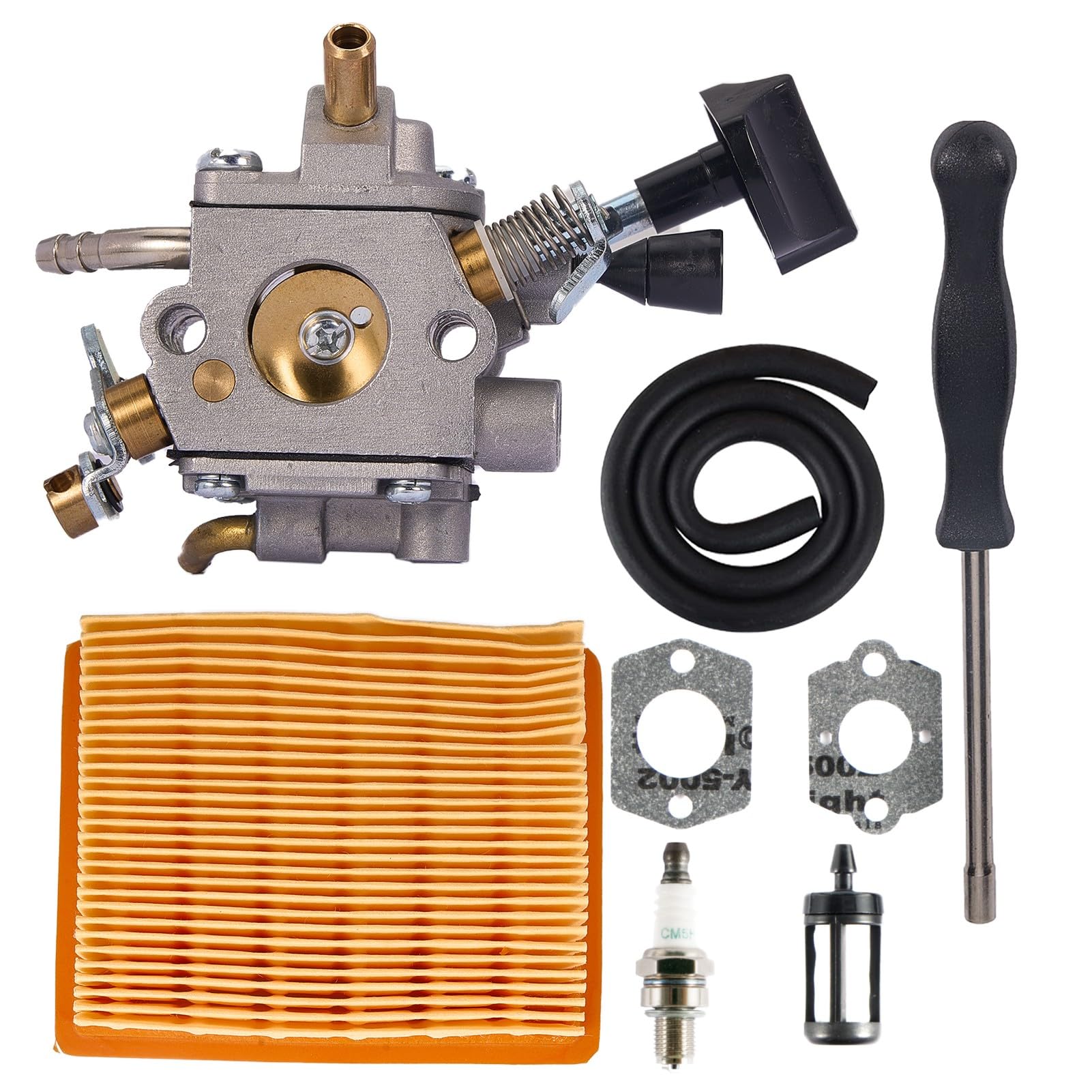 Mikatesi carburetor kit front view for BR800 series improves fuel delivery consistency