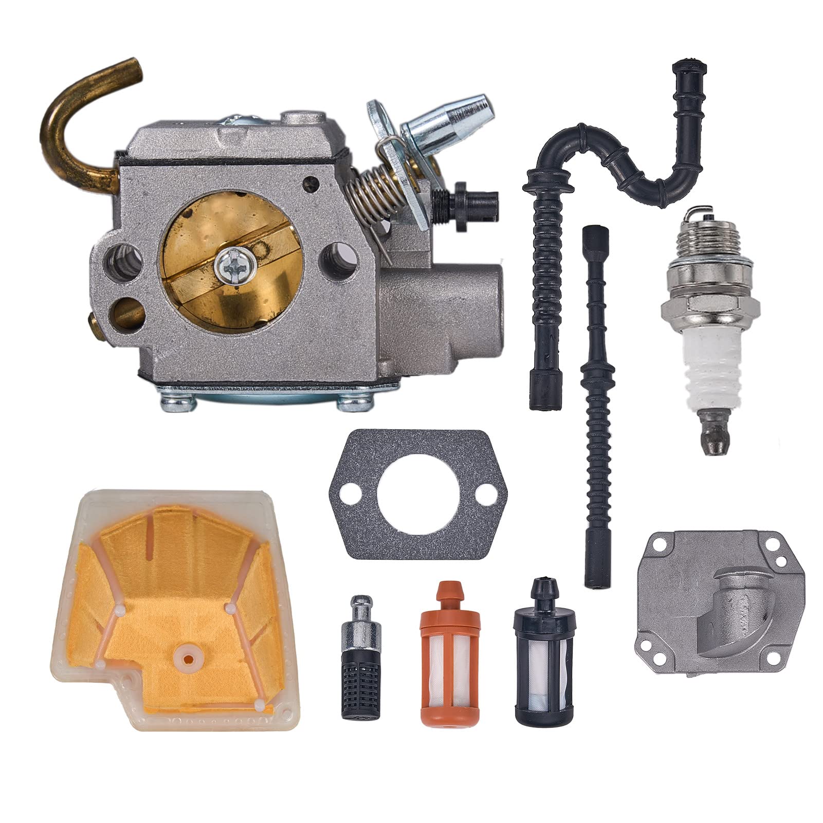 Mikatesi MS270/MS280 carburetor kit front view for precise fuel delivery.