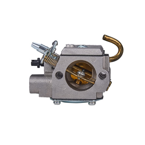 Mikatesi carburetor kit side view showing a compact upgrade for smoother operation.