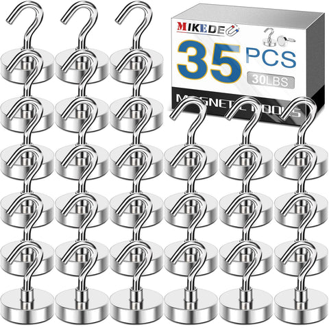 MIKEDE black magnetic hook with 30lb pull on fridge surface