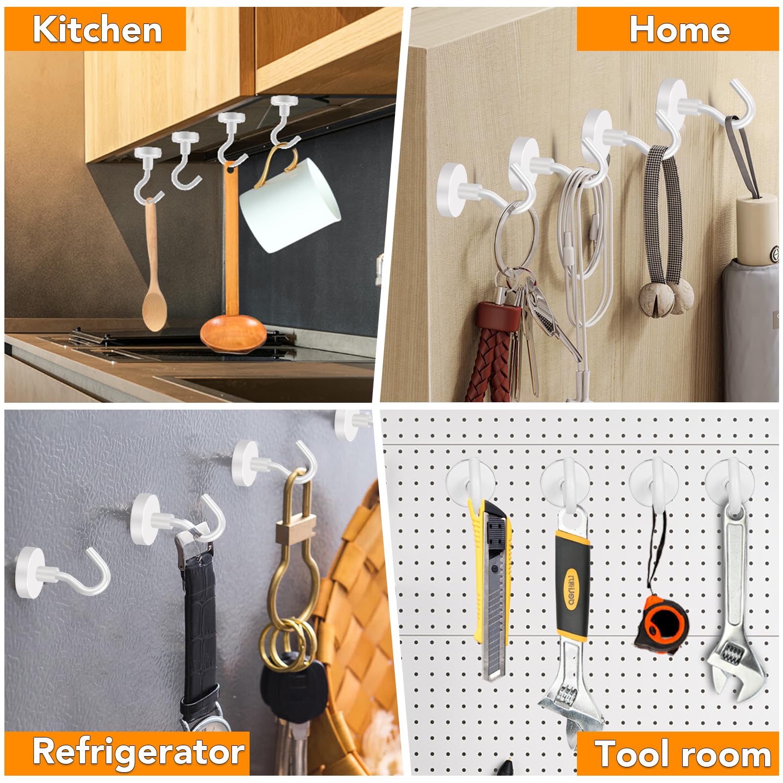 MIKEDE magnetic hook removal is easy during cleanup and reconfiguration.